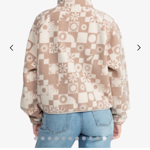 New Roxy Cream Surf ZipUp Sweater - Picture 3 of 15